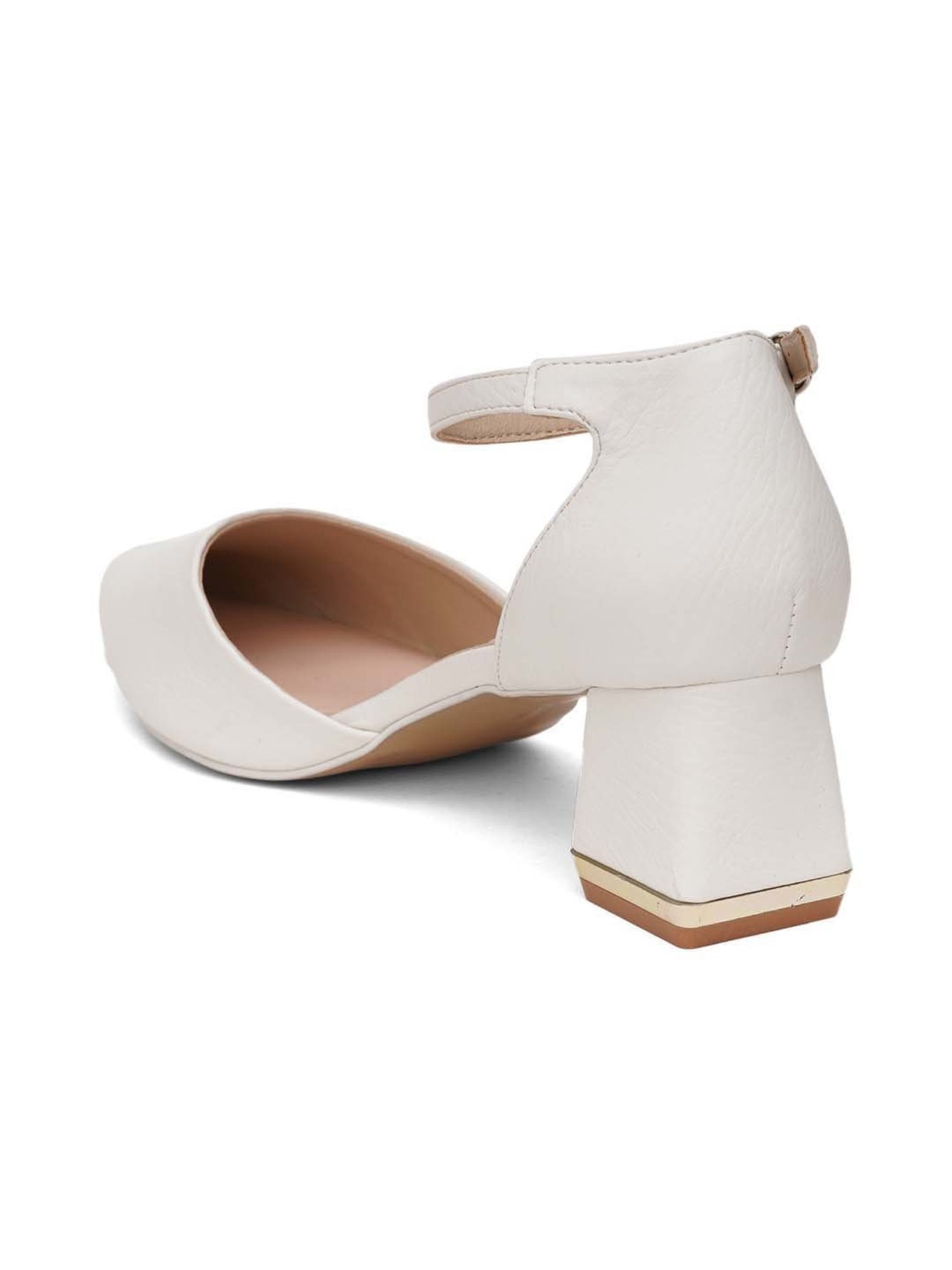 Sherrif Women's White Ankle Strap Sandals