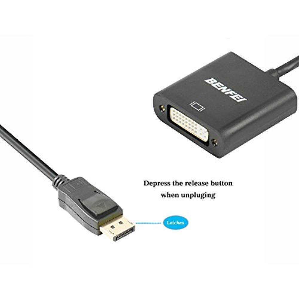 DisplayPort to DVI DVI-D Single Link Adapter, Display Port to DVI Converter Male to Female Black Compatible Lenovo, Dell, HP Other Brand