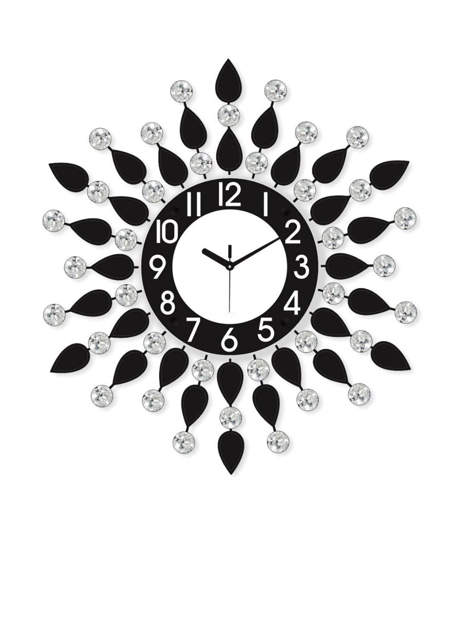 CHRONIKLE Round Black Iron Wall Clock