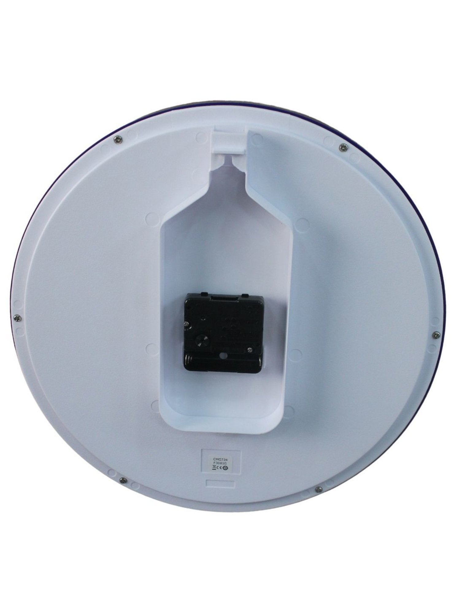 RHYTHM Elegant Round Blue Plastic Wall Clock