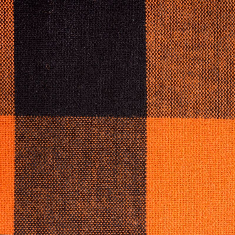 60"x104" Buffalo Check Tablecloth Orange - Design Imports