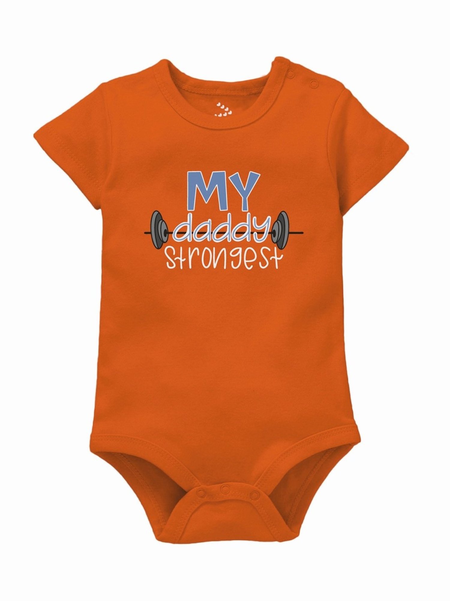 Zeezeezoo Kids Orange Cotton Printed Onesie