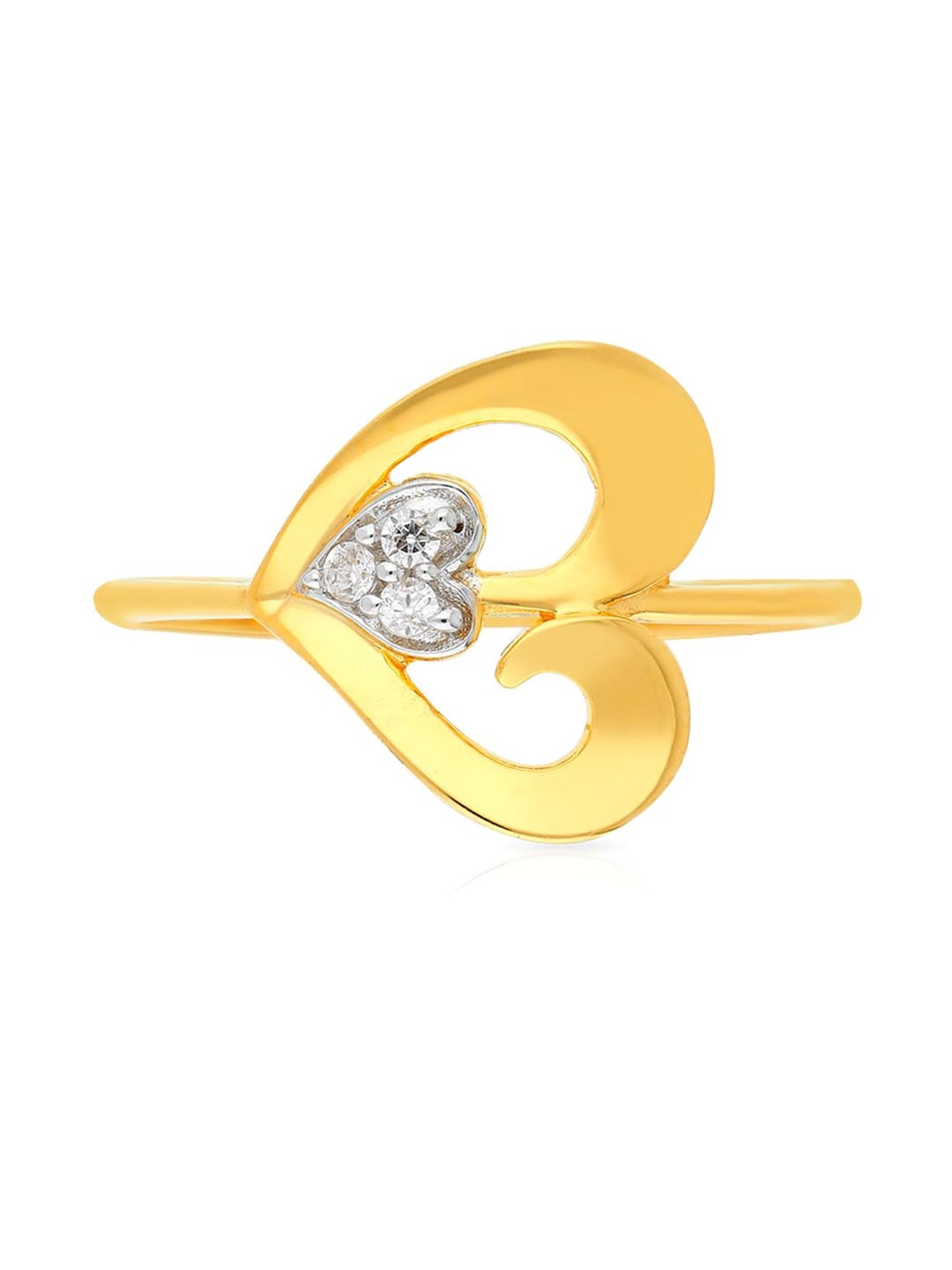 Malabar Gold and Diamonds 18k Gold Heart Ring for Women