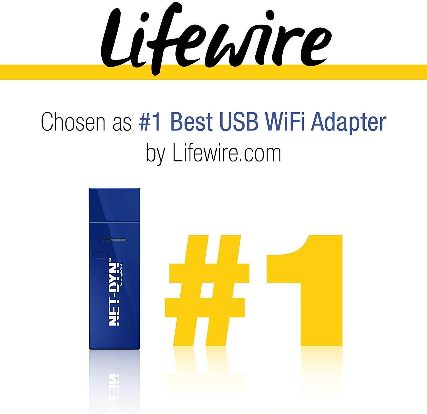 NET-DYN USB Wireless WiFi AdapterAC1200 Dual Band 5GHz and 2.4GHZ (867Mbps/300Mbps) Super Strength So You Can Say Bye to Buffering for PC or Mac for Desktop or Laptop