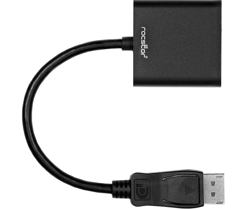 Rocstor DisplayPort to DVI Adapter - 7.90" DisplayPort/DVI Video Cable for Audio/Video Device - First End: 1 x DisplayPort Male Digital Audio/Video