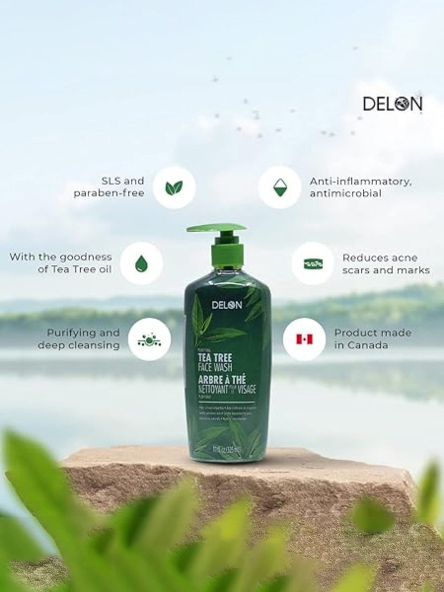 Delon Purifying Tea Tree Face Wash - 325 ml