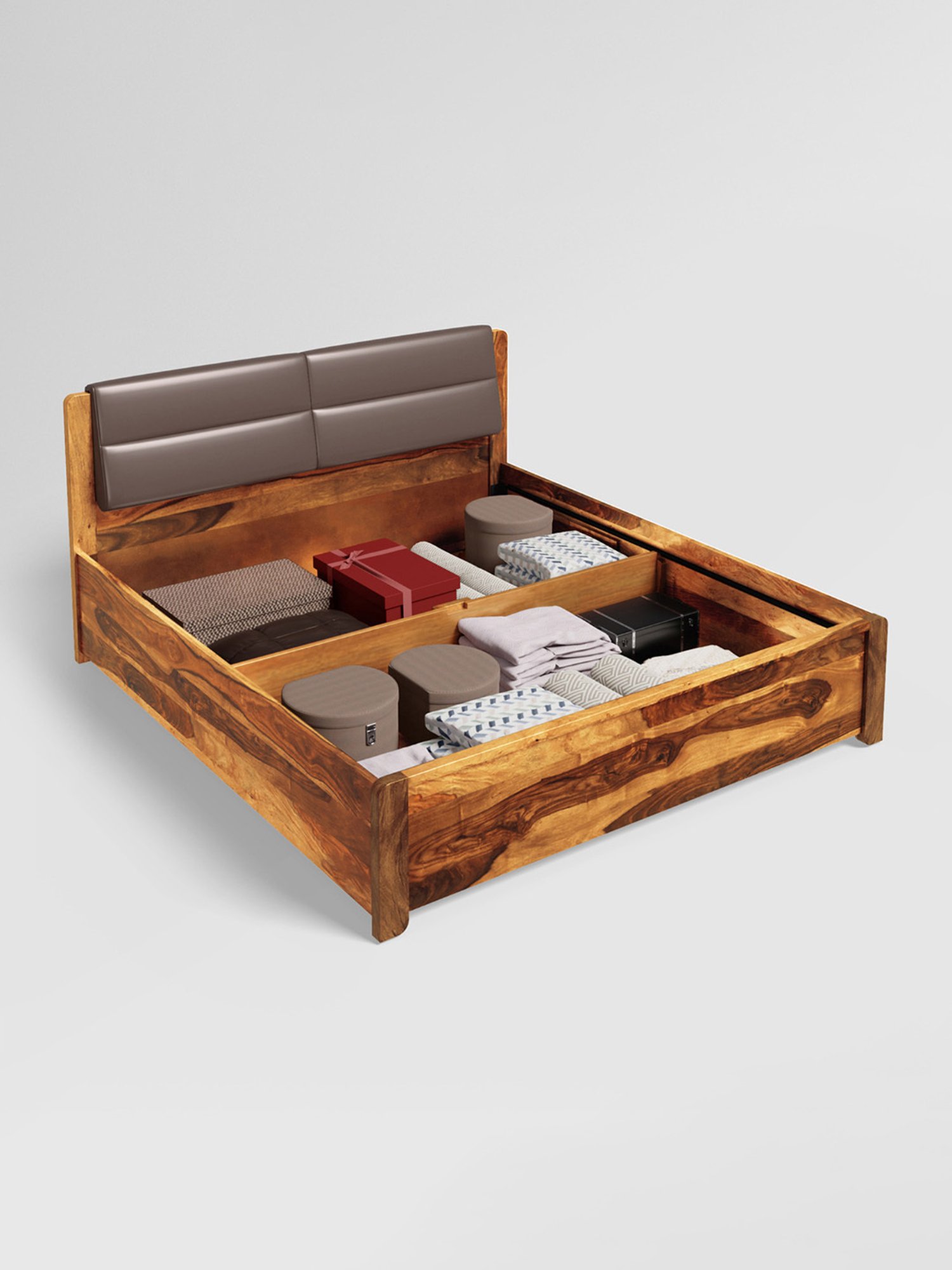 Nilkamal Riva Black Engineered Wood King Size Bed with Storage