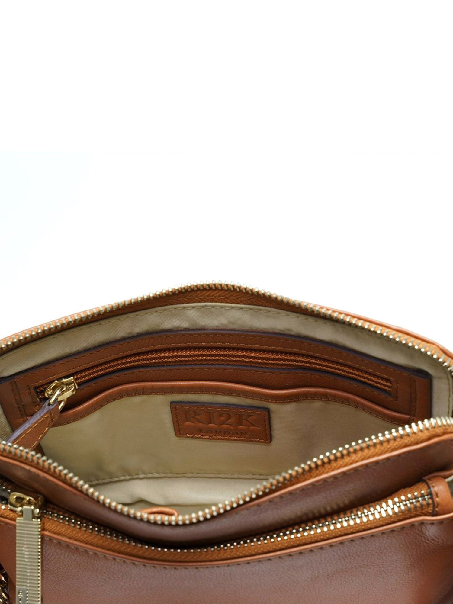 RI2K London Brown Leather Small Cross Body Bag