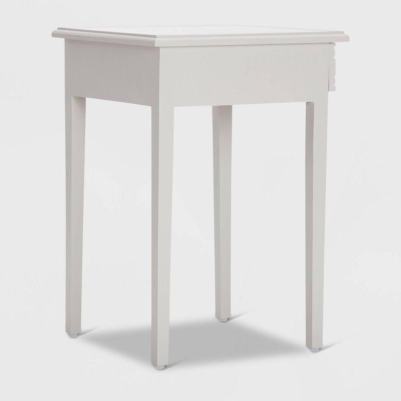 Jules End Table Nightstand with Drawer Light Gray - Adore Decor