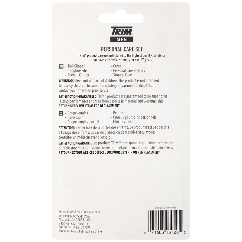 Trim For Men Personal Care Set - 6pc