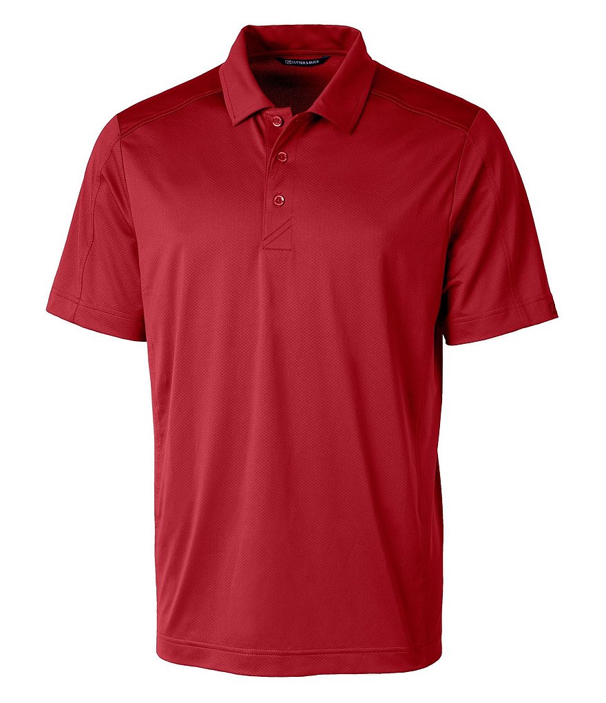 Cutter & Buck Prospect Short-Sleeve Jacquard-Textured Stretch Polo Shirt