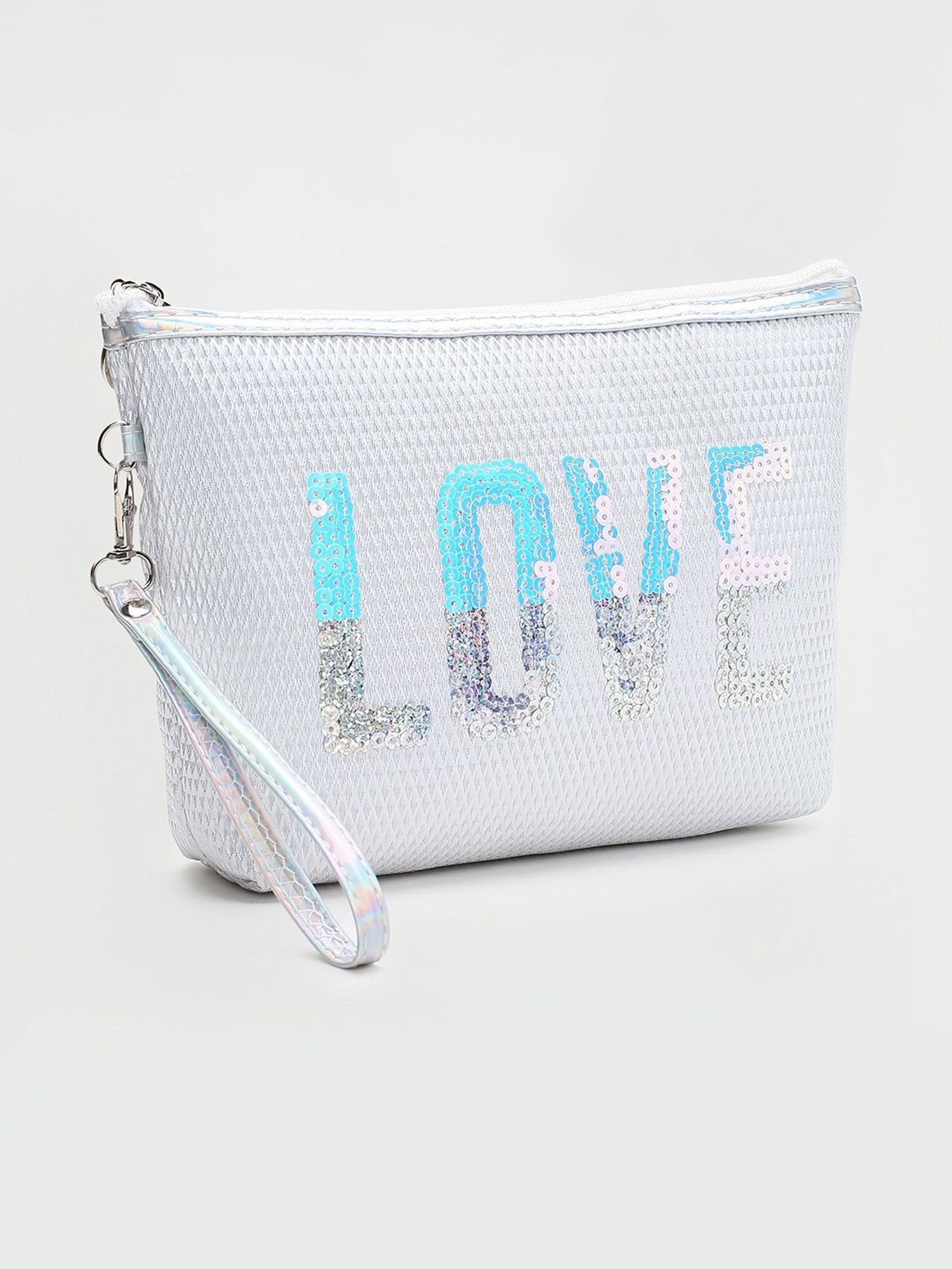 Ginger by Lifestyle White Textured Pouch