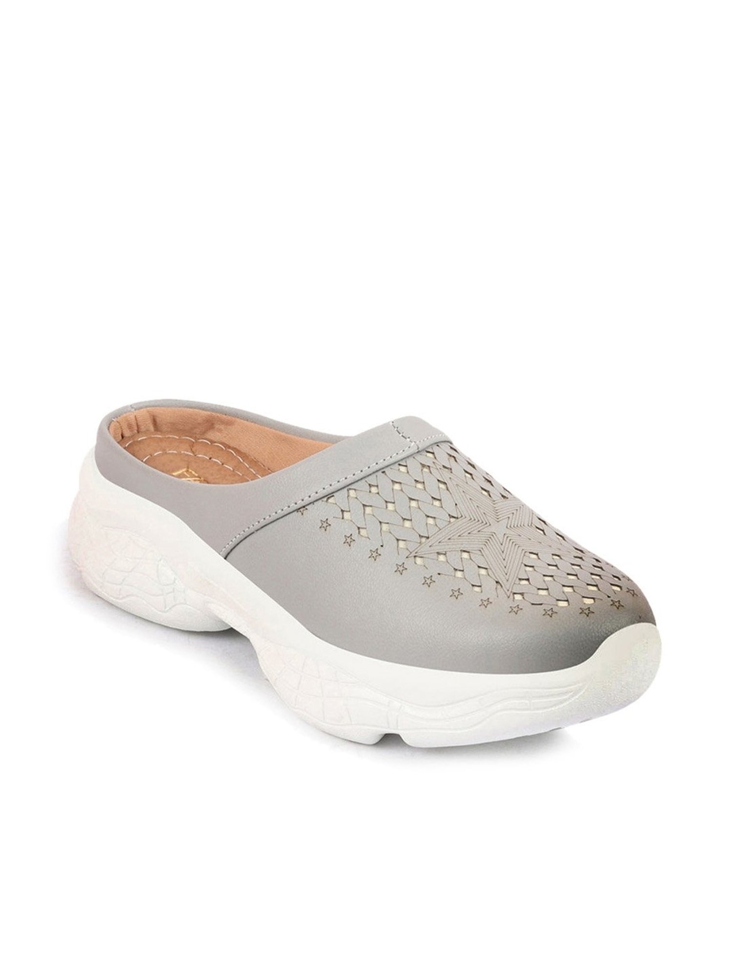 Fausto Women's Grey Mule Shoes