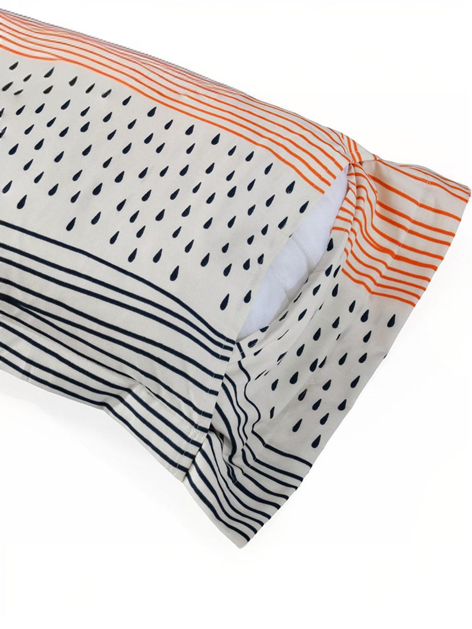 @Home Aurora Multicolor 130 GSM Polyester Double Bedsheet with 2 Pillow Covers