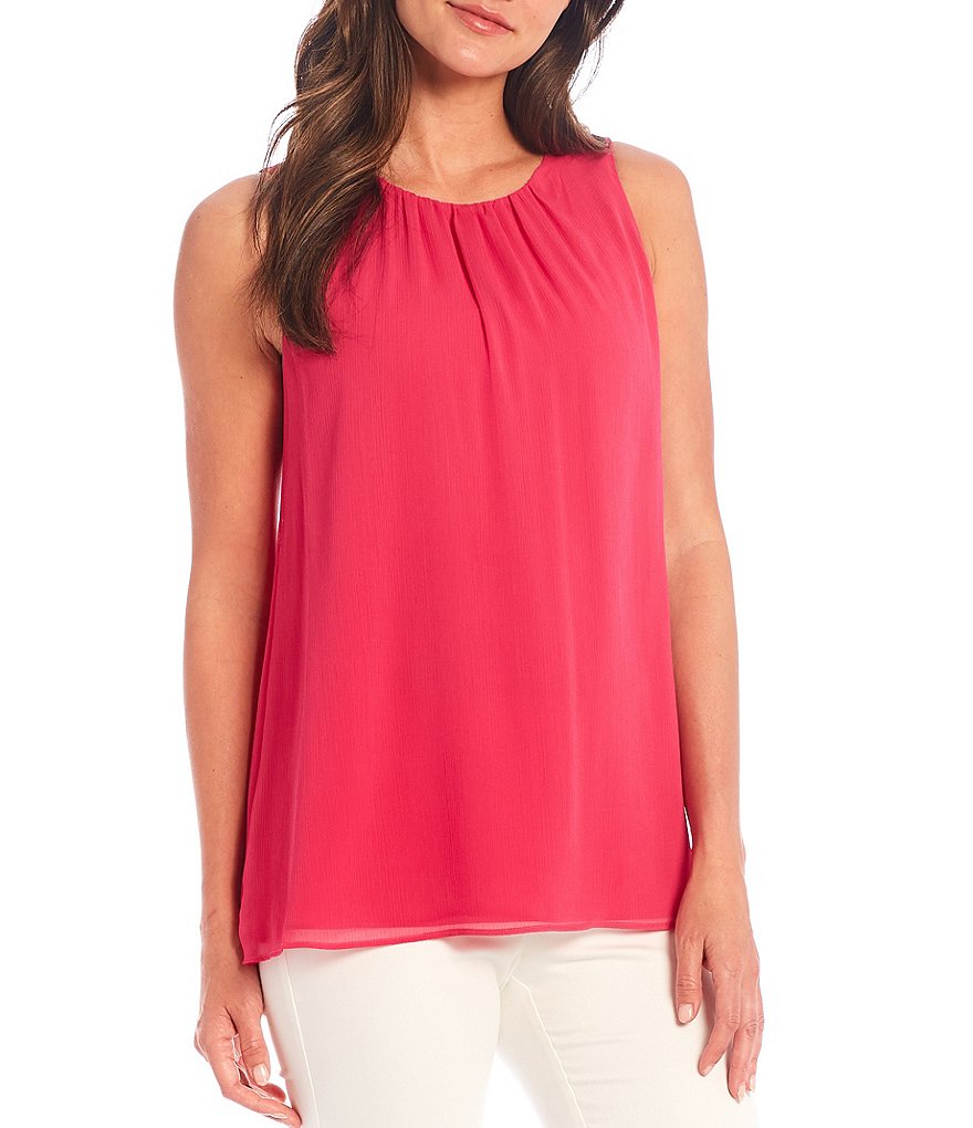 Tommy Hilfiger V-Neck Long Sleeve Printed Button Front Blouse