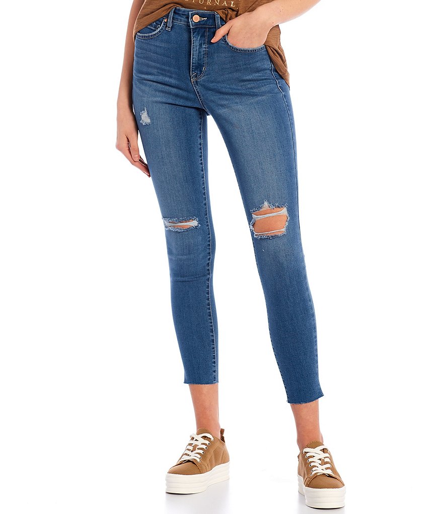 Celebrity Pink Destructed Mom Jeans