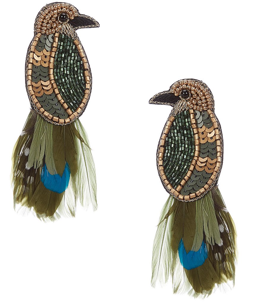 Anna & Ava Beaded Bird Drop Earrings