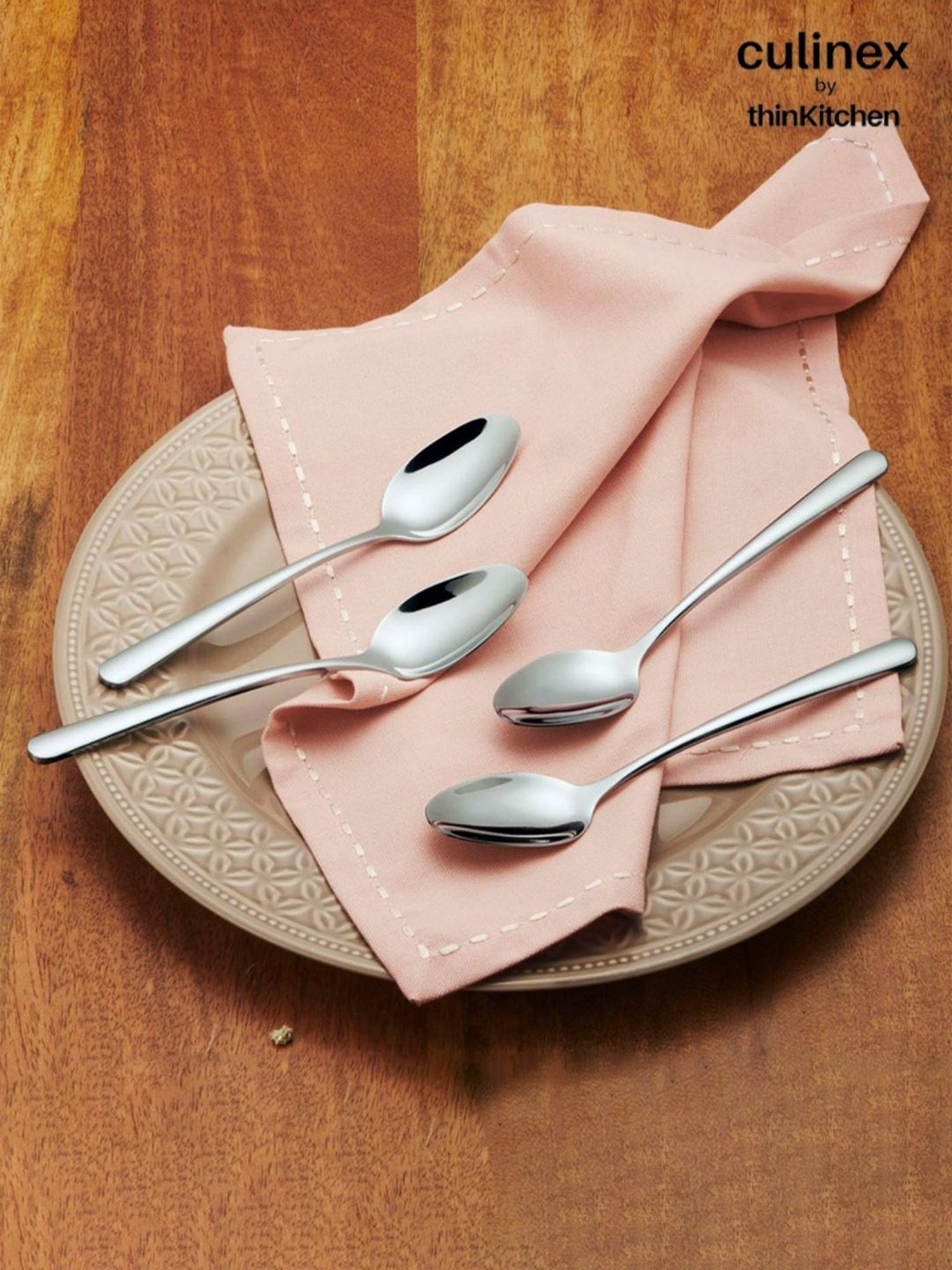 Westside Home Brown Copper Tea Spoons (Set of 4)