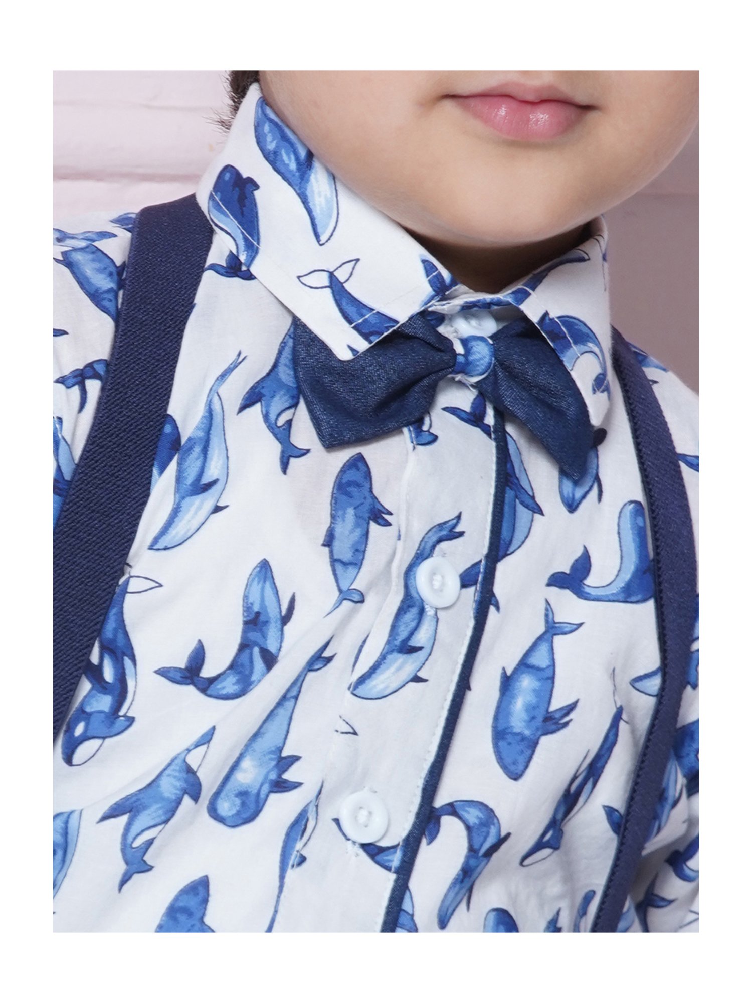 AJ Dezines Kids Sky Blue & Black Solid Full Sleeves Shirt, Pants, Coat, Waistcoat with Tie