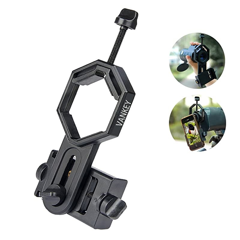 Cellphone Telescope Adapter Mount Universal Phone Adapter for Spotting ScopeTelescopeMicroscopeMonocularBinocular Fits iPhone Samsung HTC LG and More Large