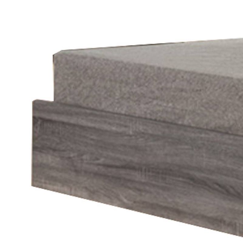 Twin Contemporary Style Finish Chest Bed with 3 Drawers On Metal Glides Gray - Benzara