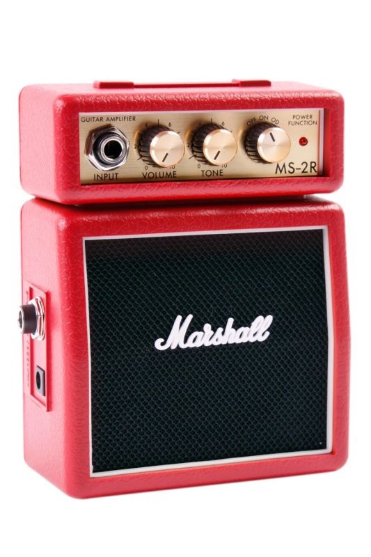 Marshall MS2 Mini Guitar Amplifier Half Stack Red