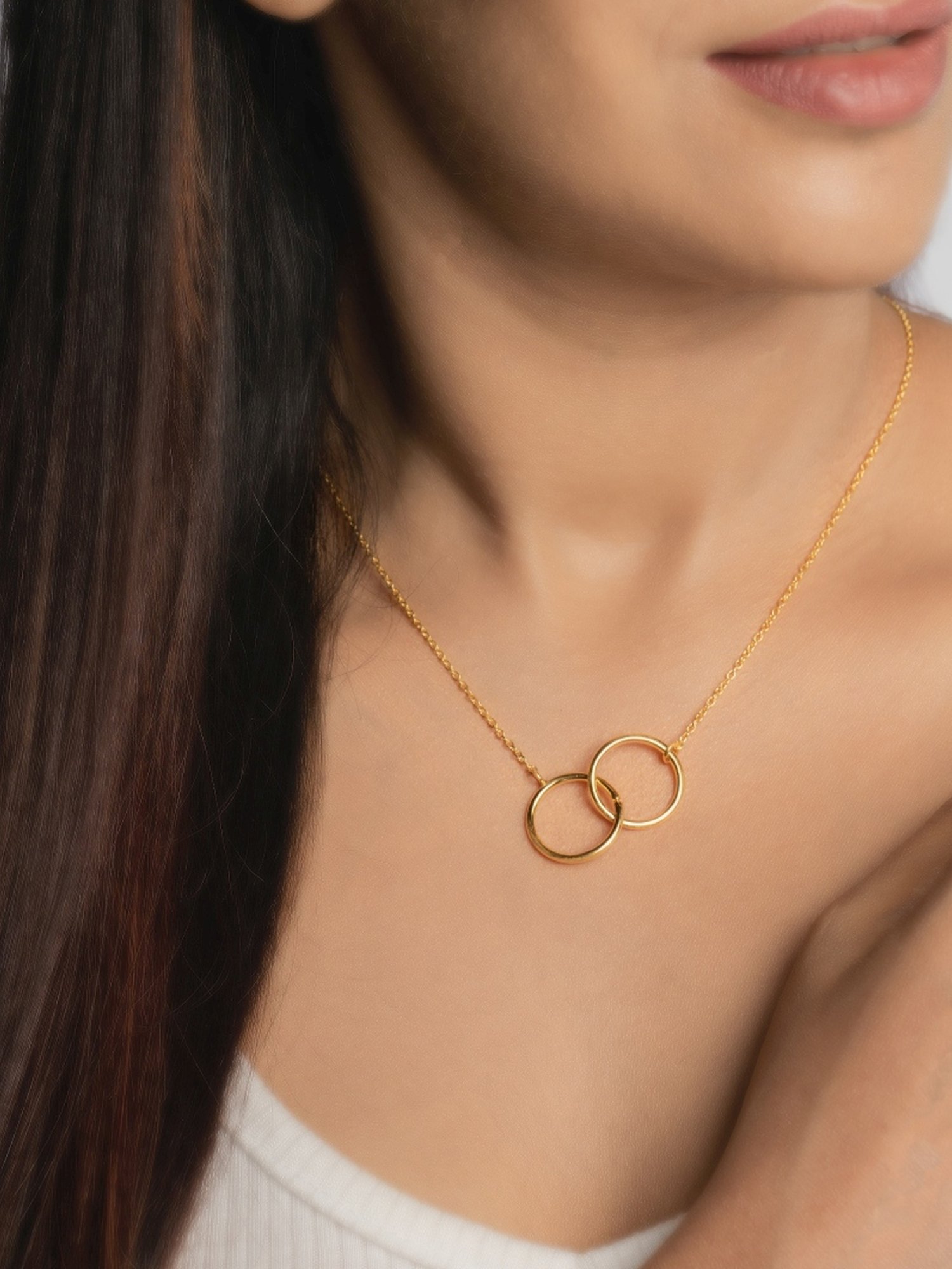 Palmonas Golden Entangled Chakra Vermeil Necklace for Women