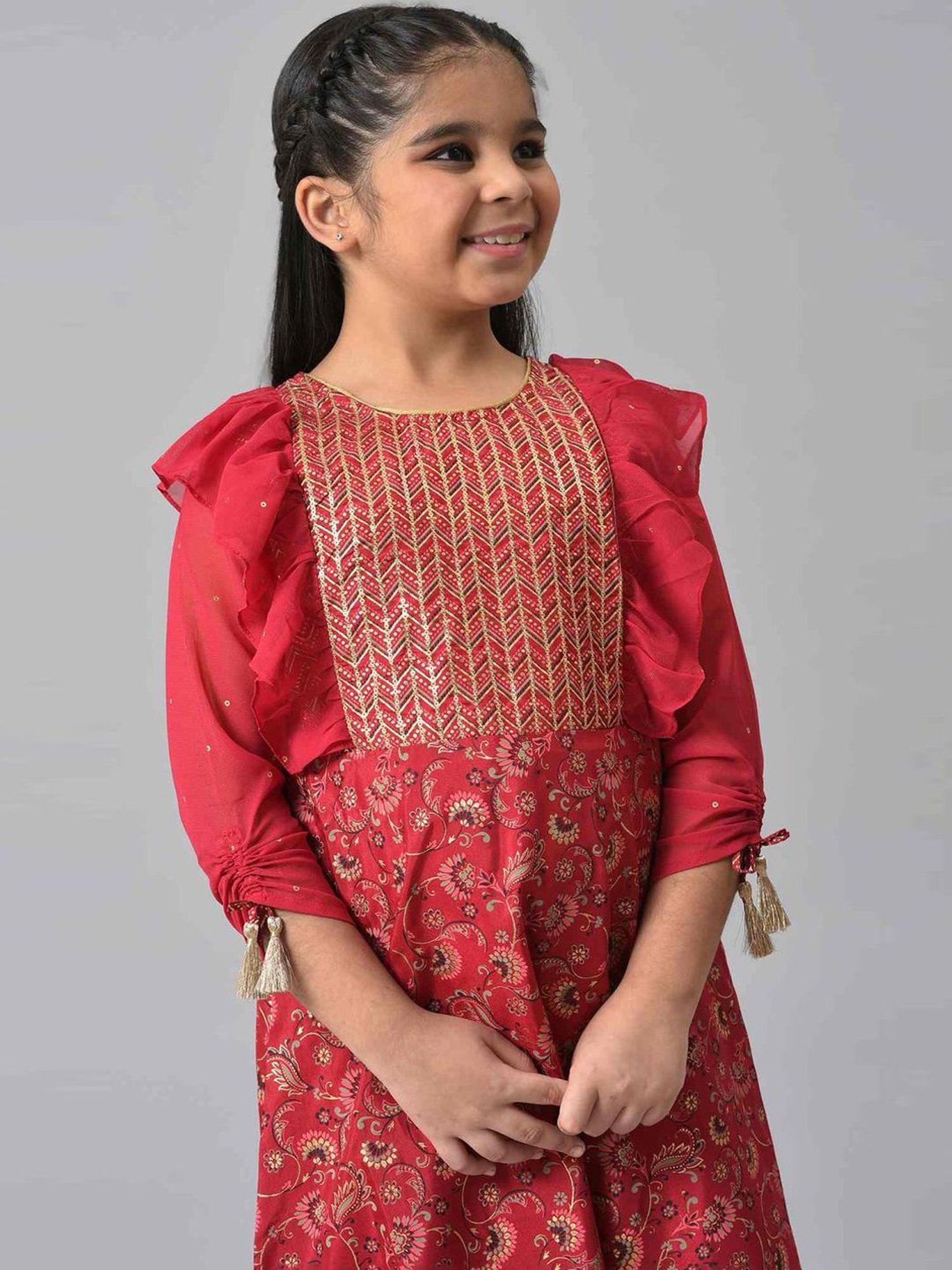 Aurelia Kids Pink Floral Print Dress