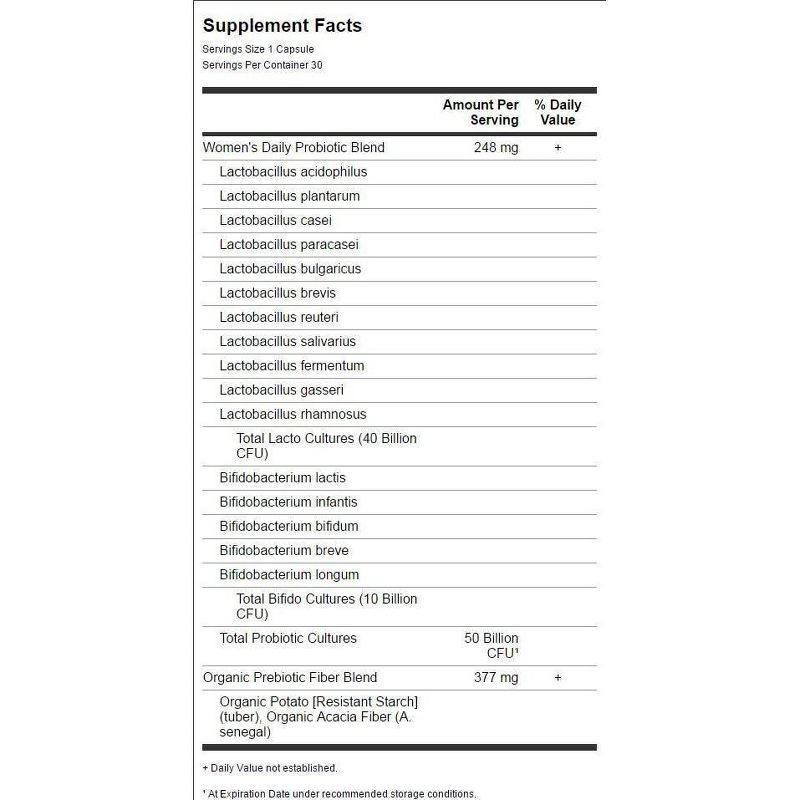 Garden of Life Probiotics Dr. Formulated Probiotics Once Daily Women's 50 Billion Cfu Capsule 30ct.