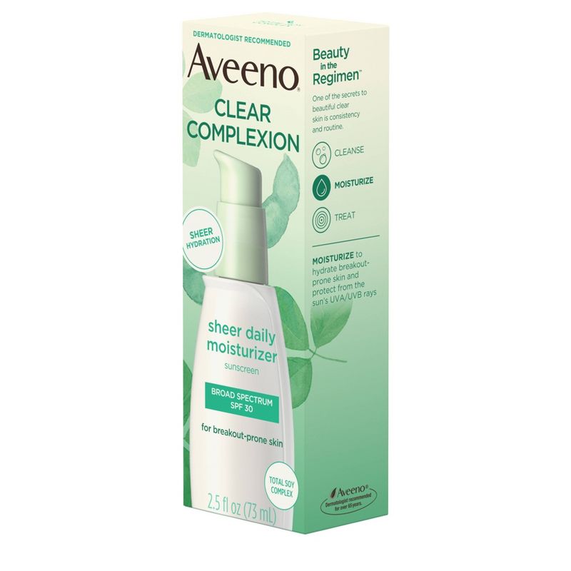Aveeno Clear Complexion Sheer Daily Moisturizer - SPF 30 - 2.5 fl oz