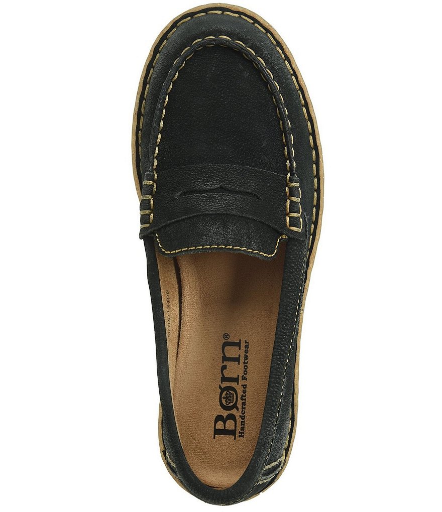 Born Nerina Suede Penny Loafers