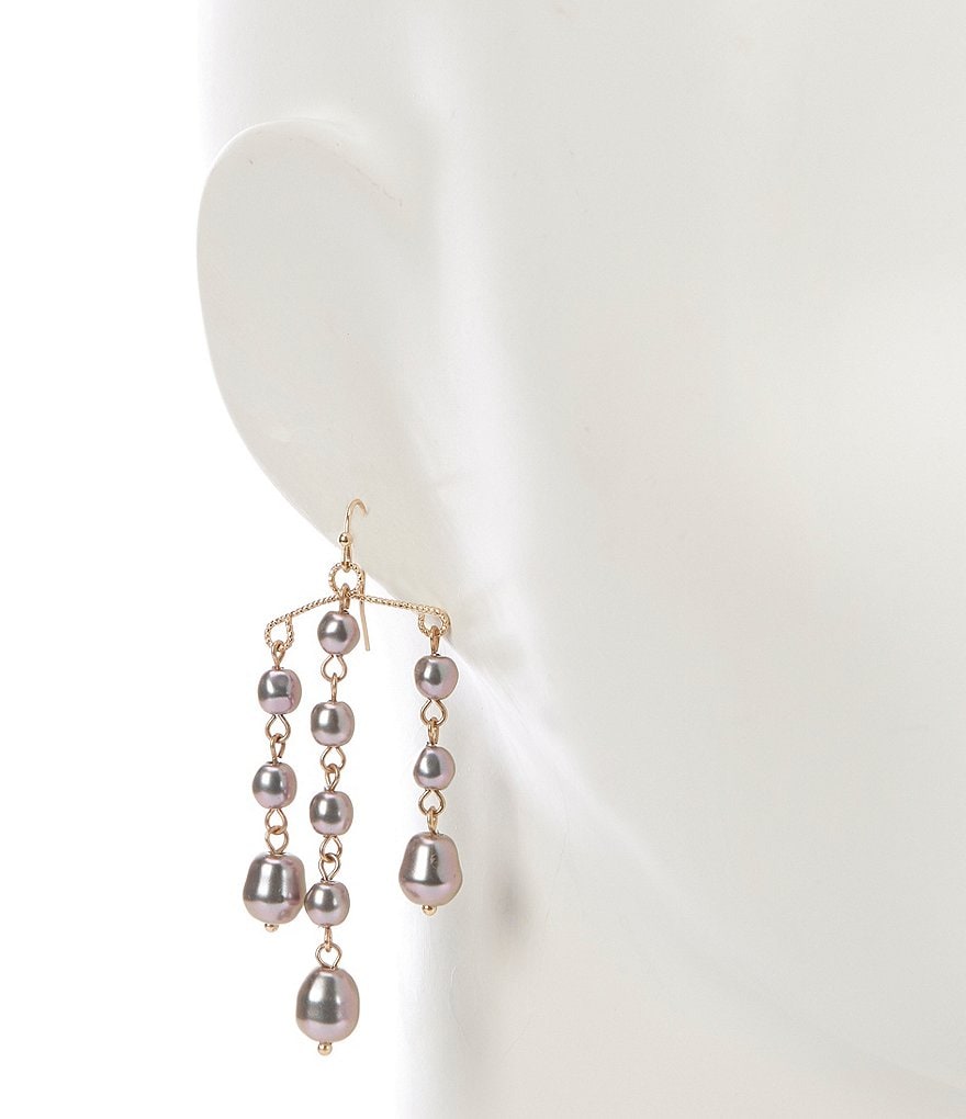 Southern Living Pearl Tiered Earrings