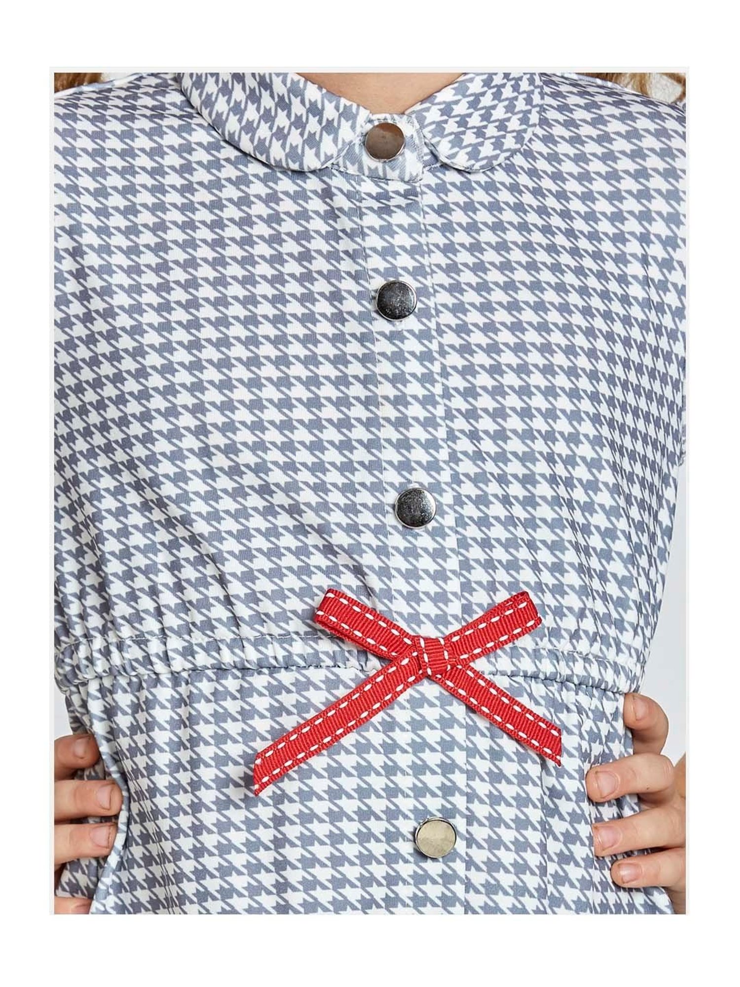 Peppermint Kids Grey Printed Dress