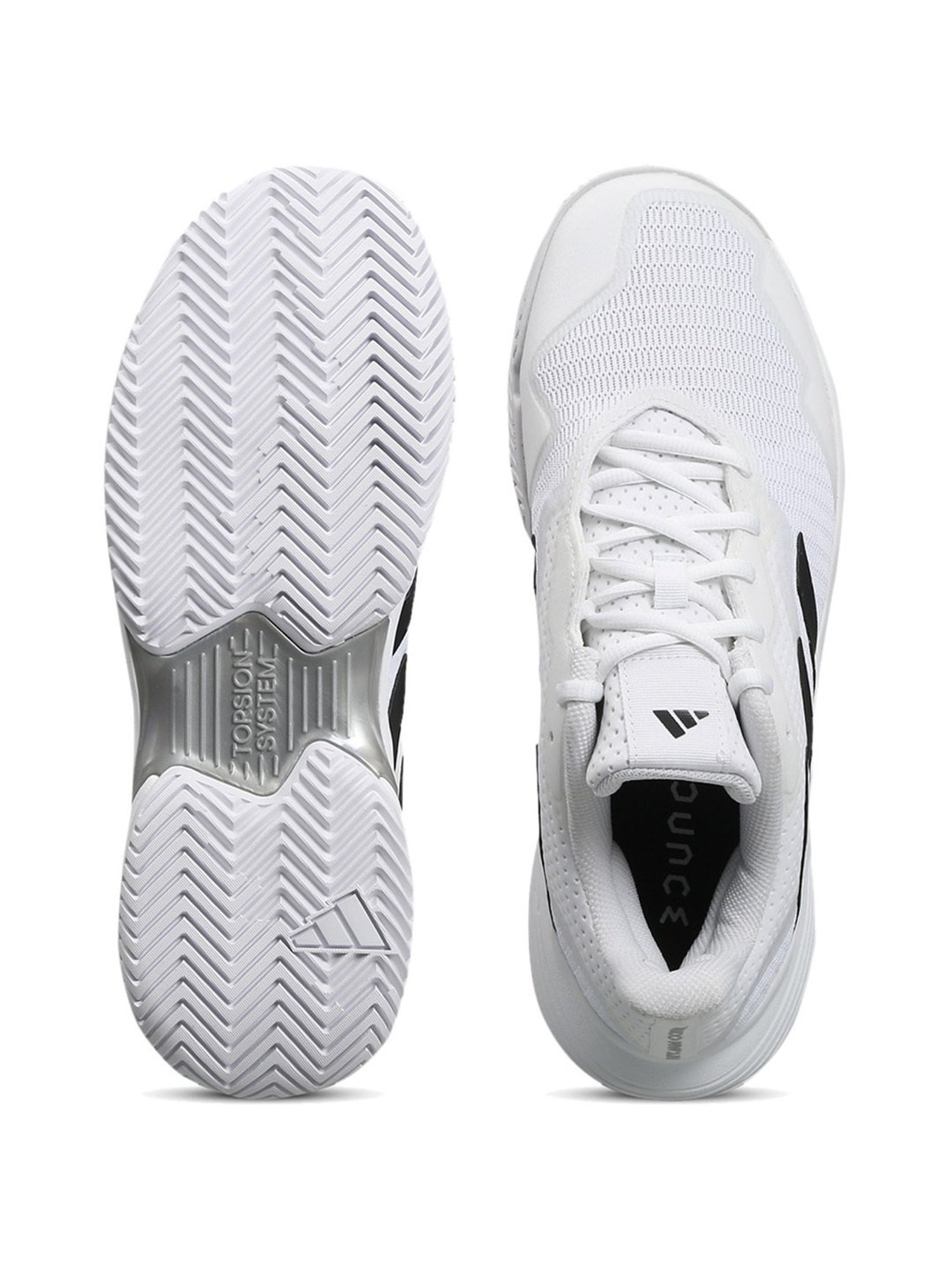 Adidas Men's CourtJam Control White Tennis Shoes