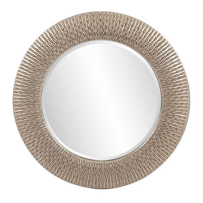 Round Bergman Decorative Wall Mirror Dark Silver - Howard Elliott
