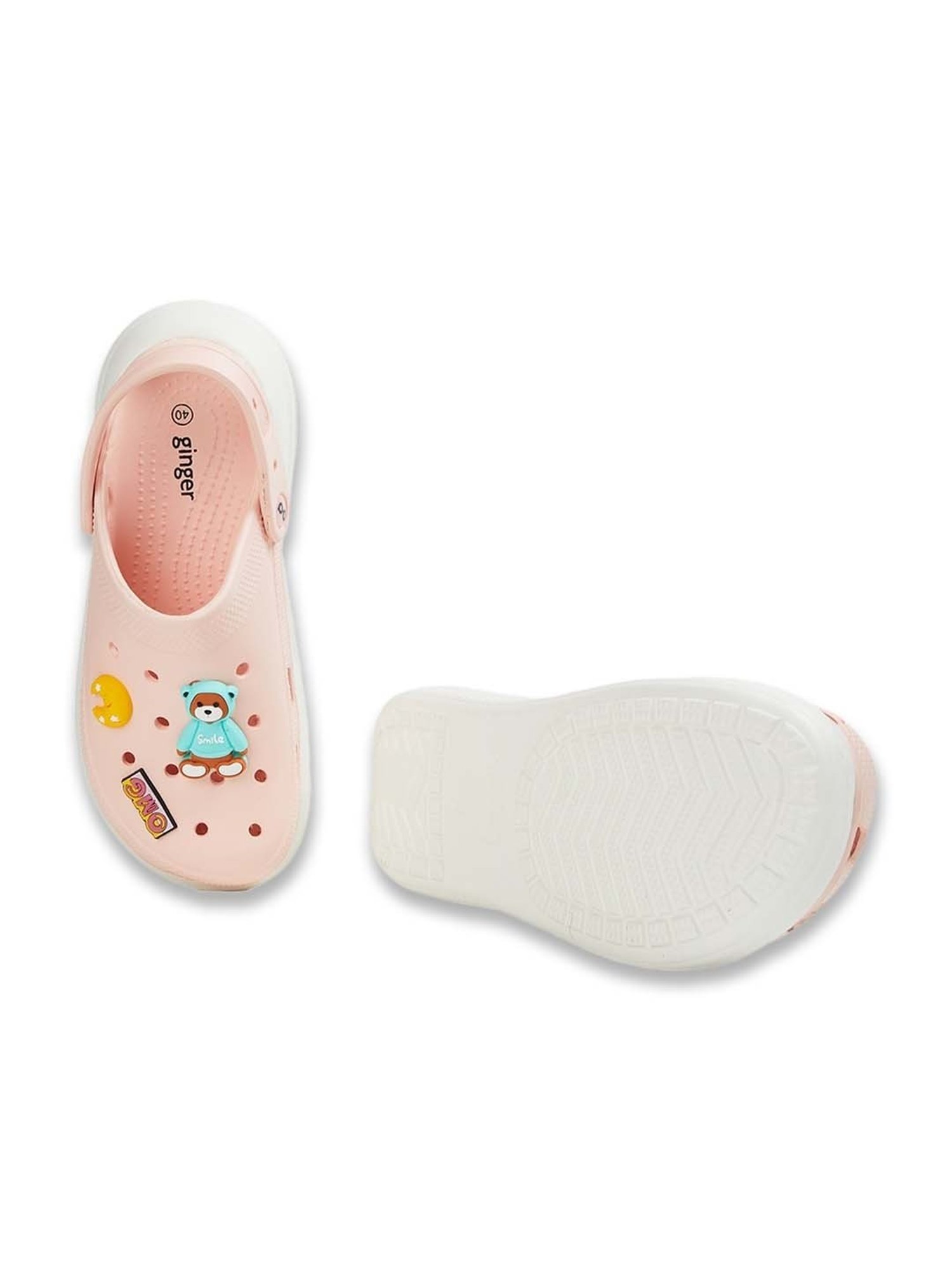 Ginger by Lifestyle Women's Pink Back Strap Clogs