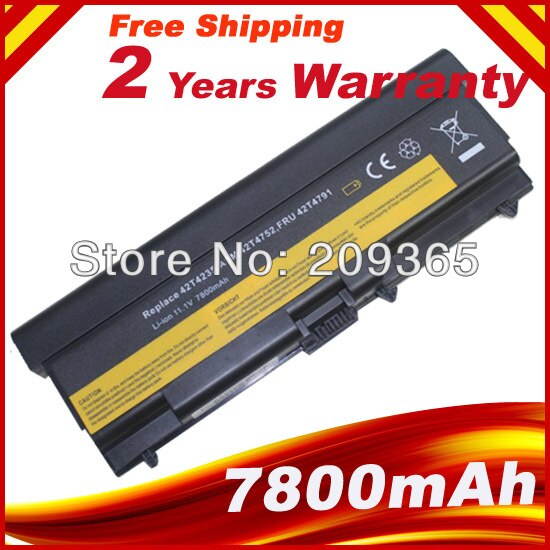 9cells 7800mAh T520 Battery For Lenovo ThinkPad Edge L410 T420 T410 L420 T510 E40 E50 L512 L412 L421 L510 L520 SL410 SL510 W510