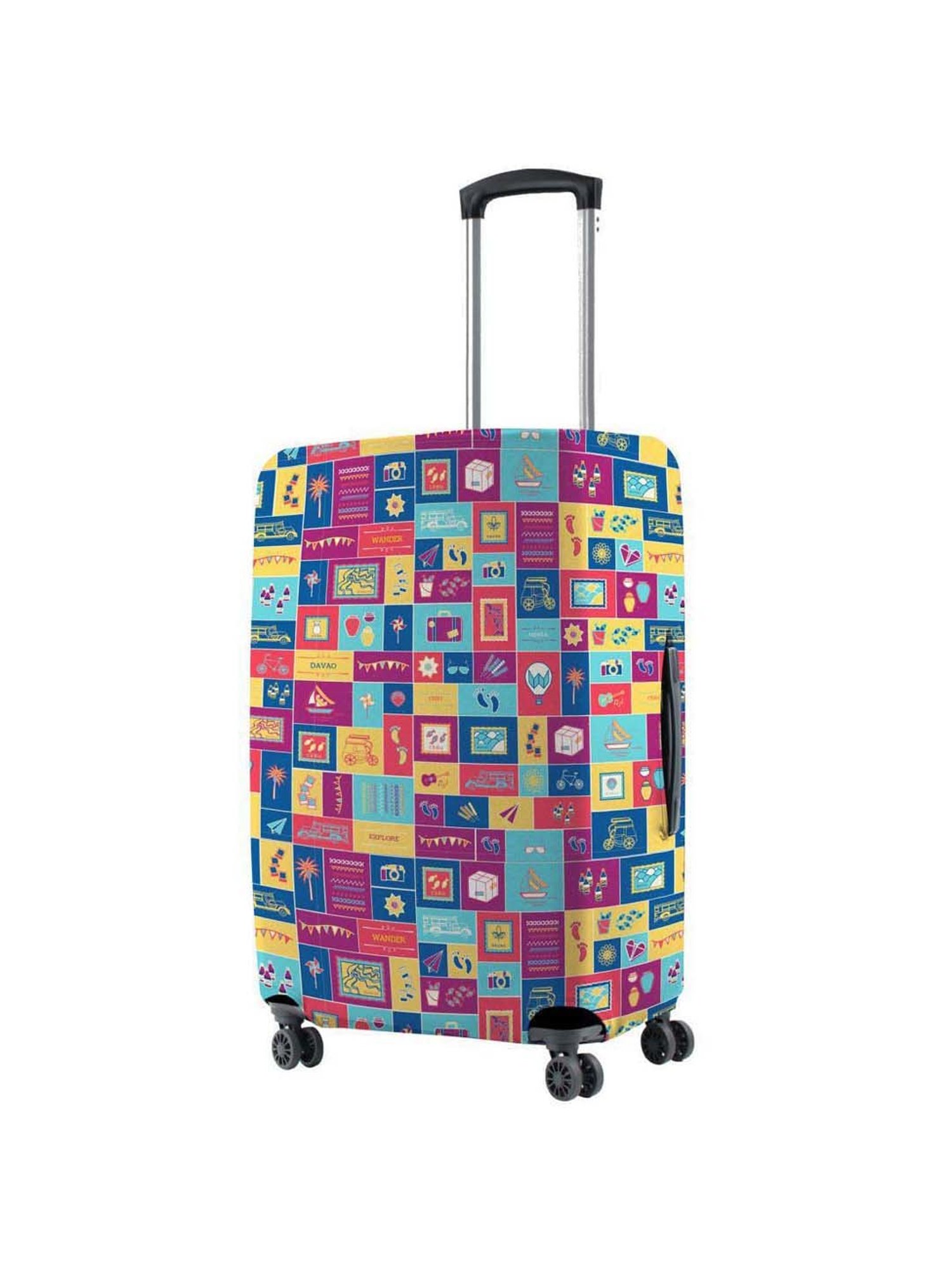 Nasher Miles Polyester 75 cm (28 Inch) Large Protective Luggage Cover - Wanderskye Design