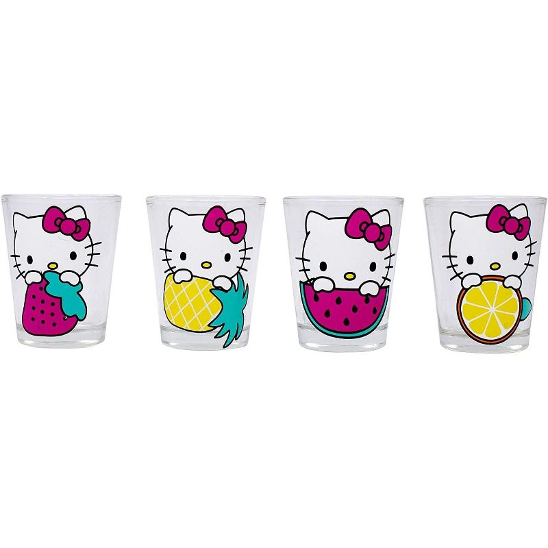 Hello Kitty 4 Piece 1.5oz Mini Glass Set