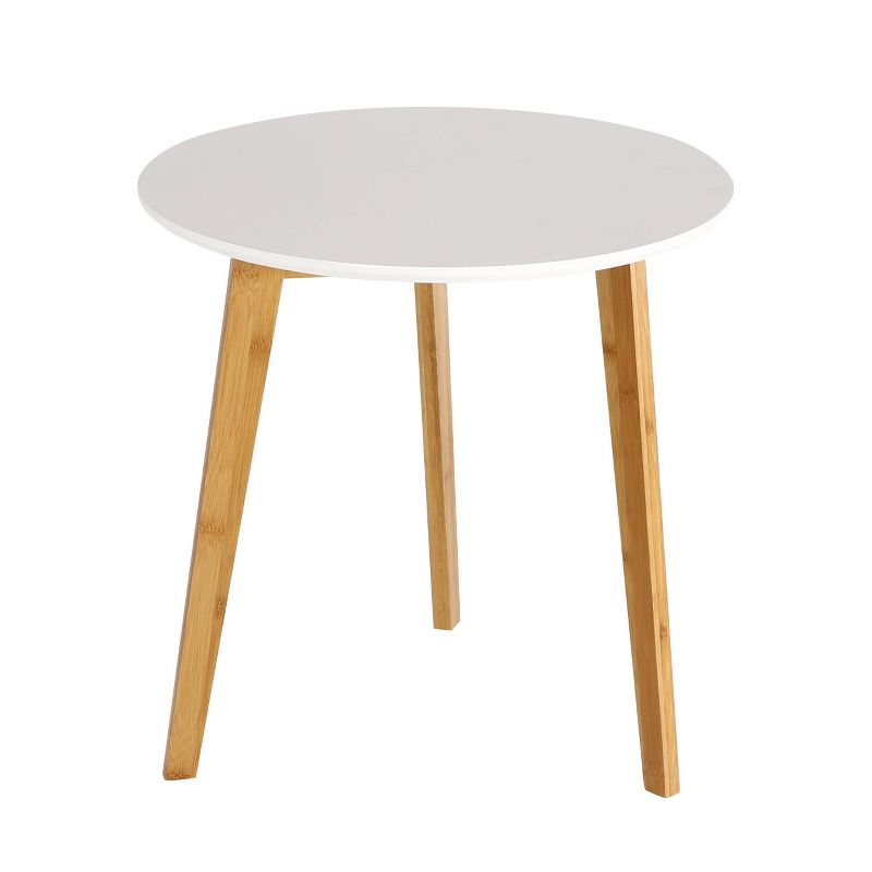 Phoenix Mid Century Wood Side Table White - Edgemod
