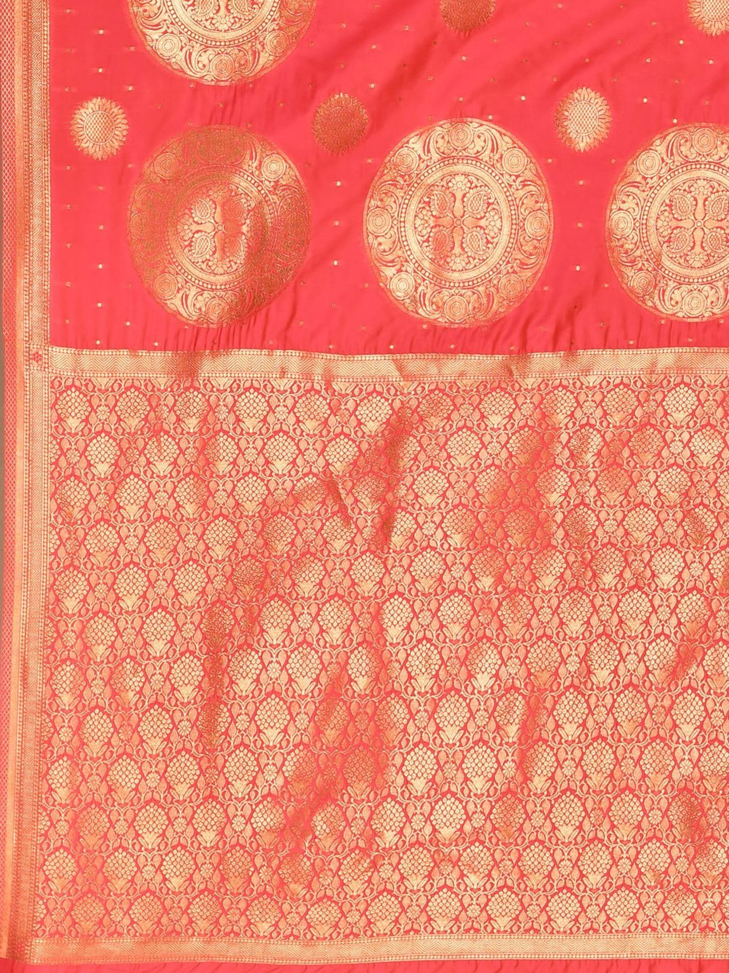 Elora Pink Silk Woven Saree With Unstitched Blouse