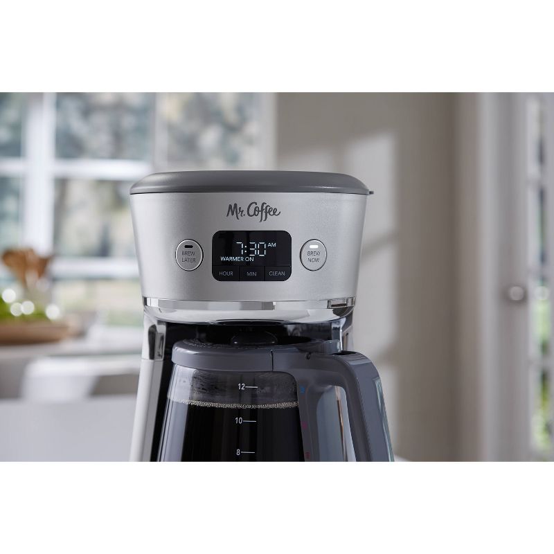 Mr. Coffee Easy-Measure 12-Cup Programmable Coffee Maker – Silver
