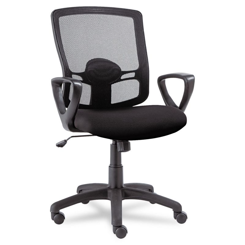 Alera Etros Series Mesh Mid-Back Swivel/Tilt Chair, Black ET42ME10B