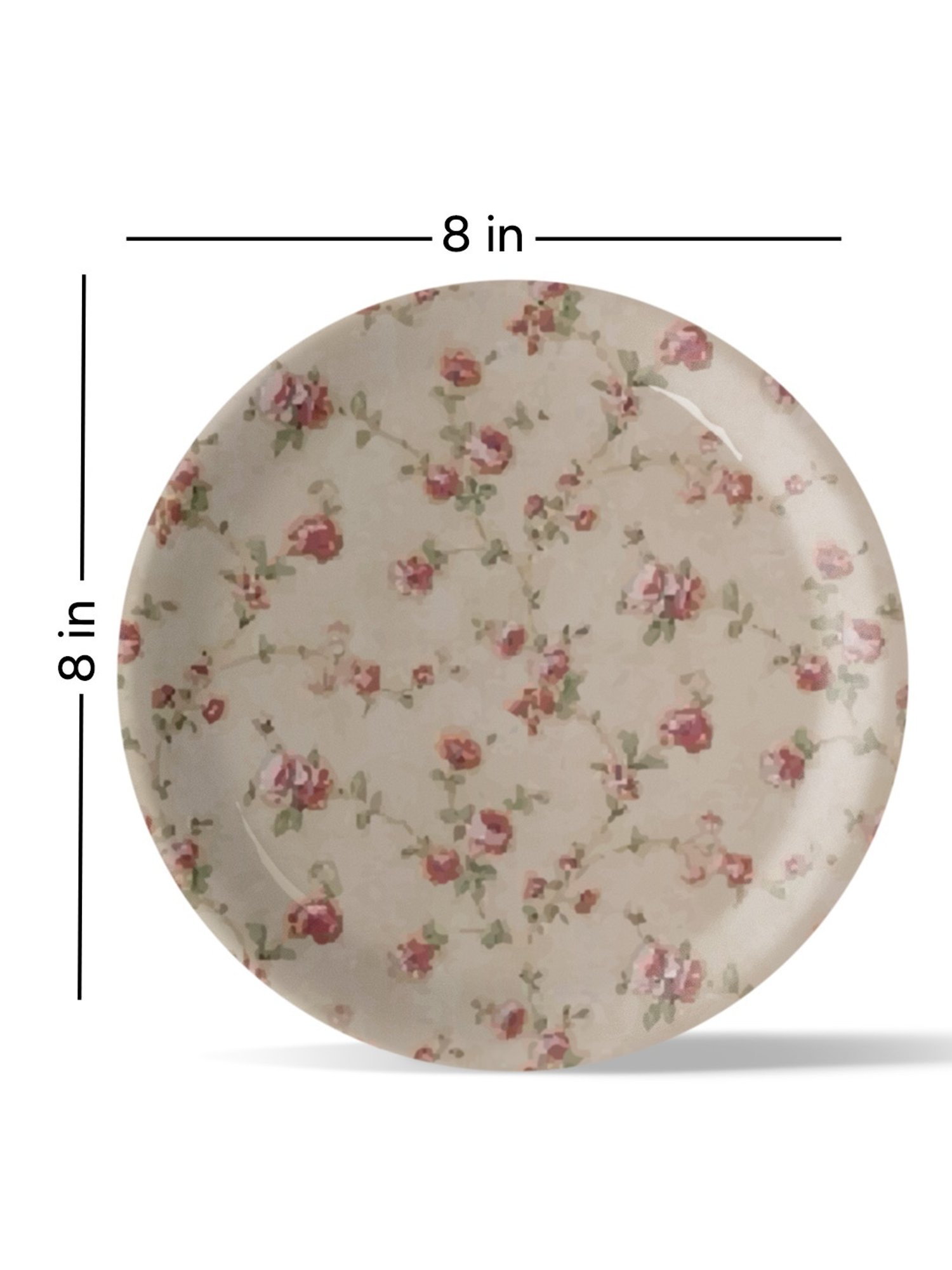 Nestroots English Dainty Flower Multicolor Porcelain Wall Plate
