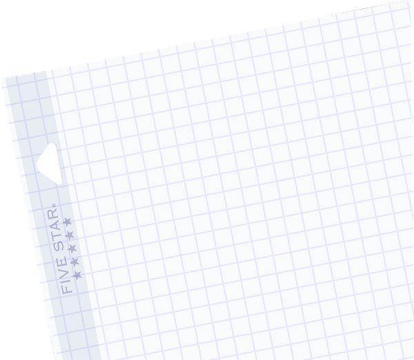 Five Star Reinforced Graph Filler Paper 100 Sheets - Paper