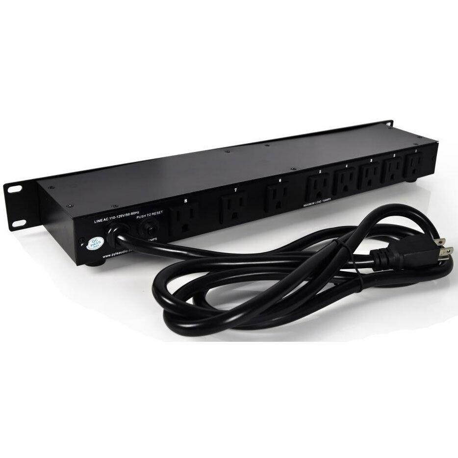 Pyle PCO850 15 Amp Power Supply Conditioner Rack Mountable Power Strip Surge Pro