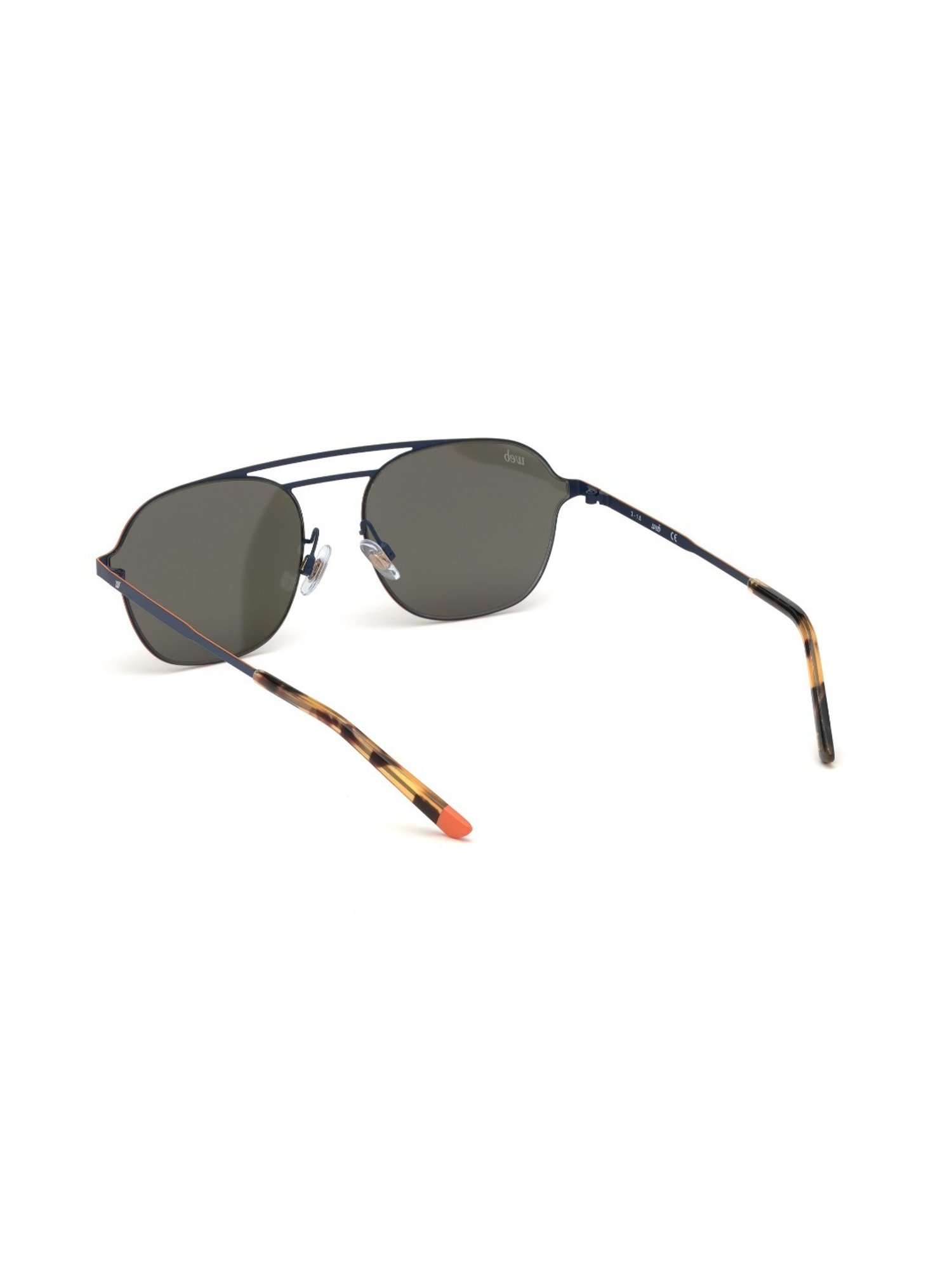 Web Eyewear Brown Pilot Unisex Sunglasses Designed in Italy