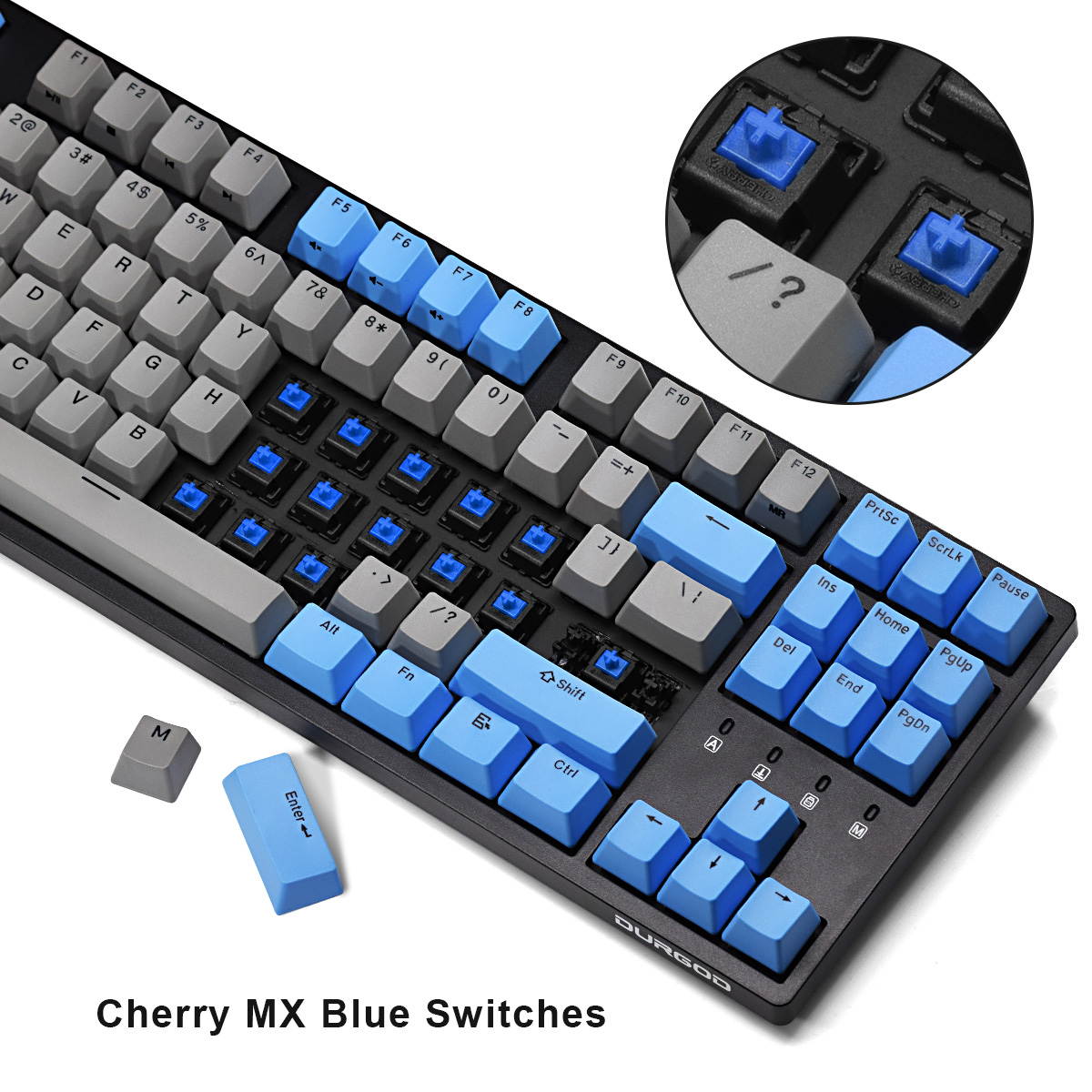 K320 Mechanical Keyboard 87-Key TKL PBT Doubleshot Keycap Cherry MX Brown Blue Red Silver Silent Red Switch US QWERTY-Layout
