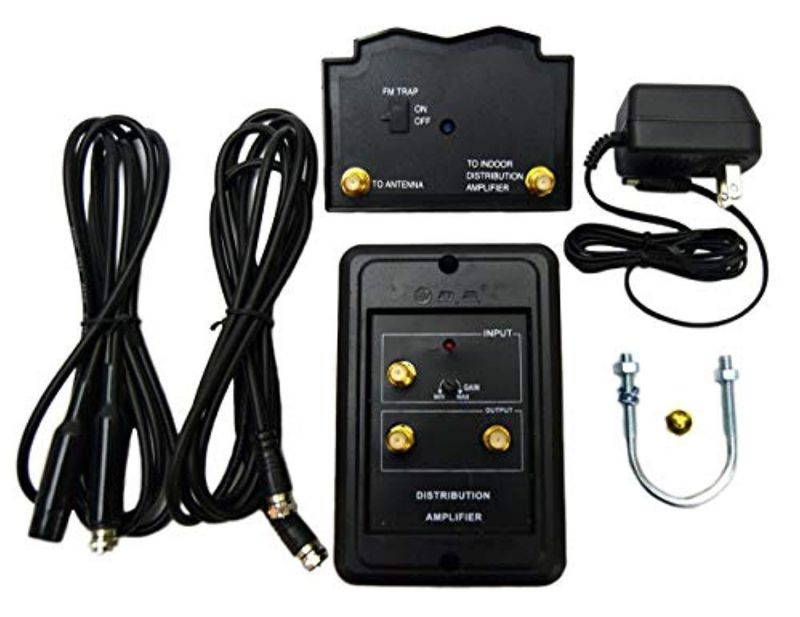 indoor outdoor high gain signal amplifier tv antenna amplifier signal booster, hd digital vhf uhf