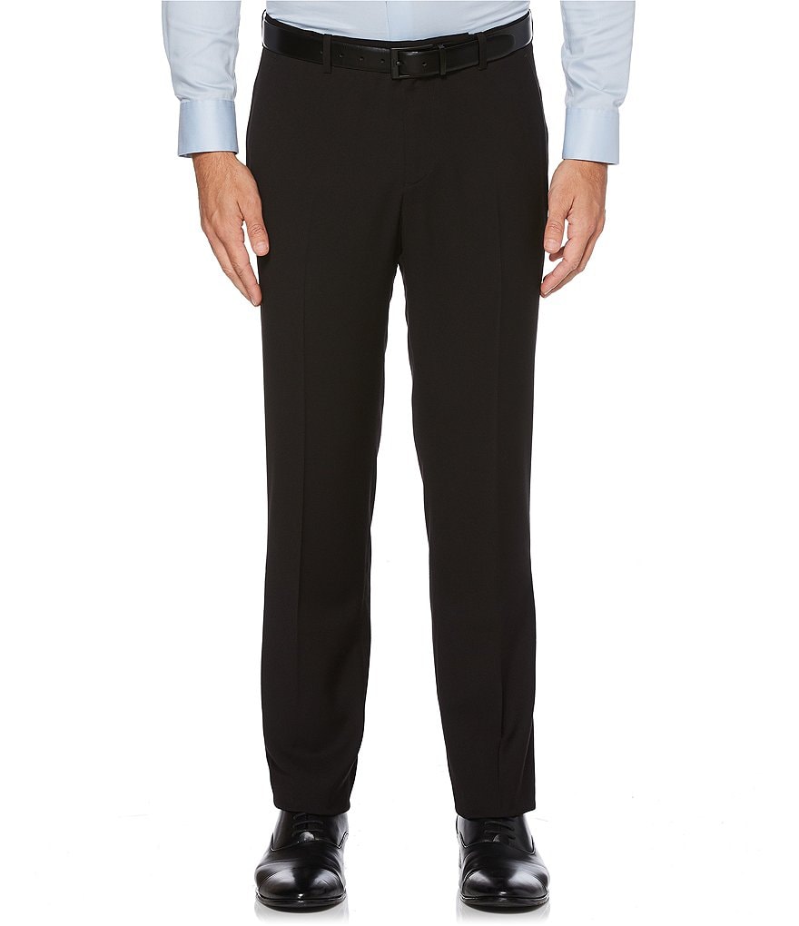 Perry Ellis Non-Iron Solid Stretch Flat-Front Suit Separates Dress Pants